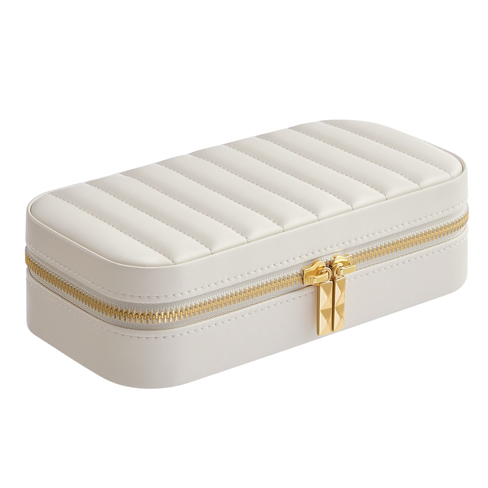 Travel Jewelry Case - With Mirror - PU Leather - Compact