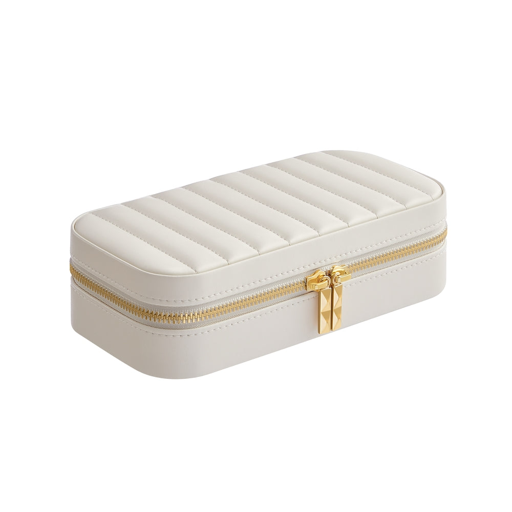 Travel Jewelry Case - With Mirror - PU Leather - Compact