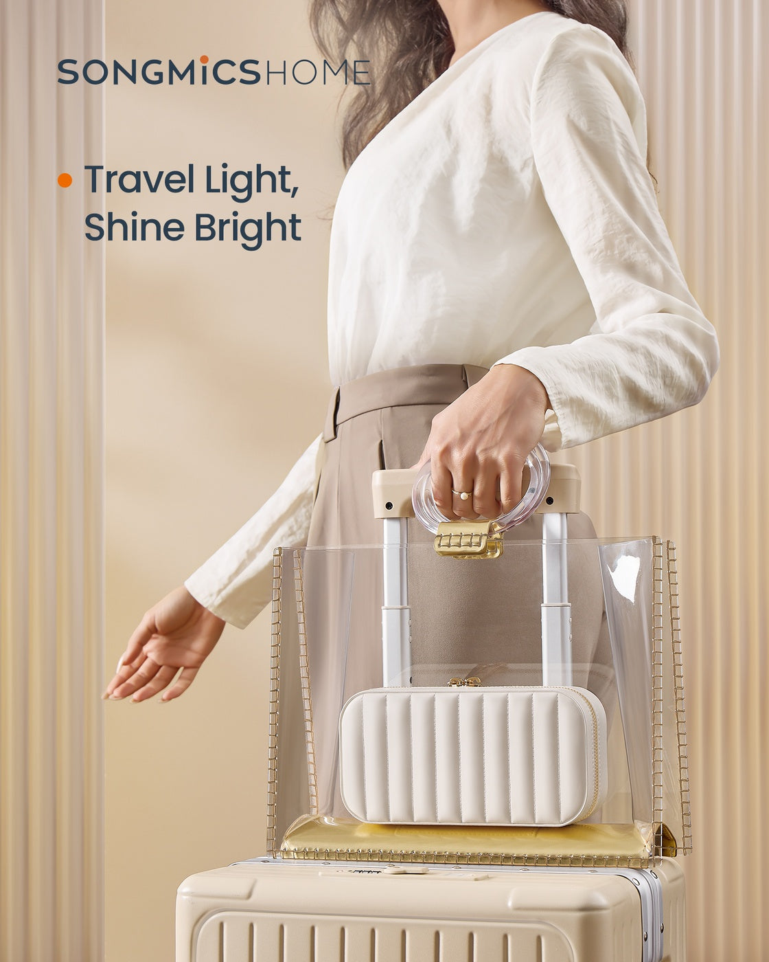 Travel Jewelry Case - With Mirror - PU Leather - Compact