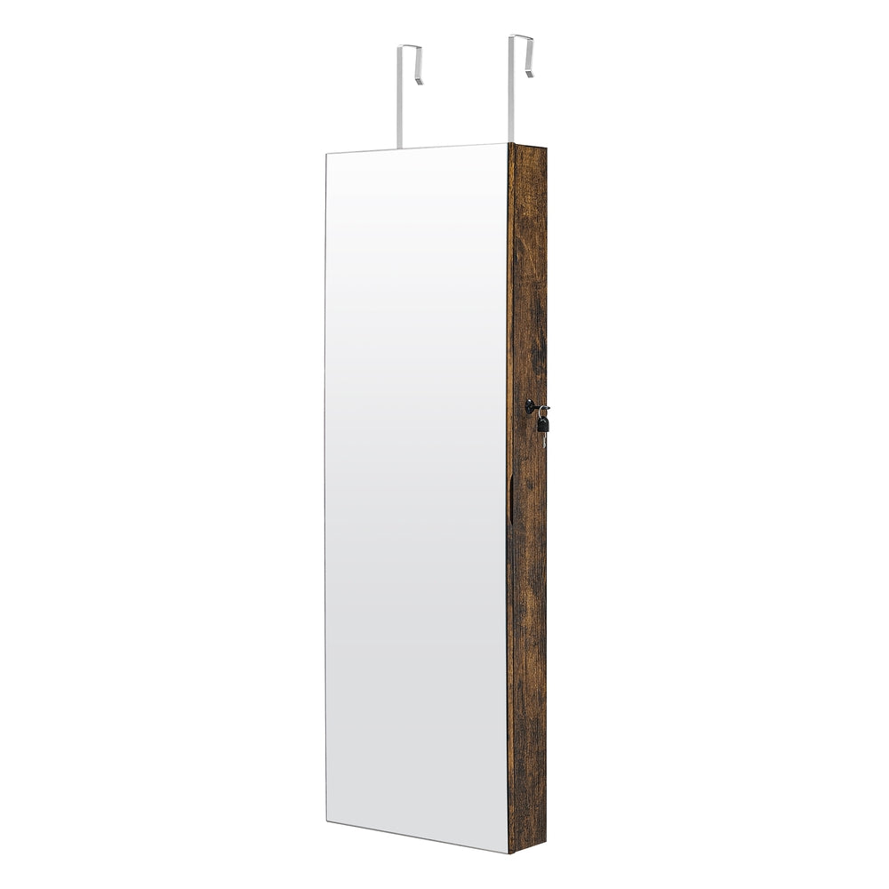 Lockable Jewelry Cabinet Armoire - White