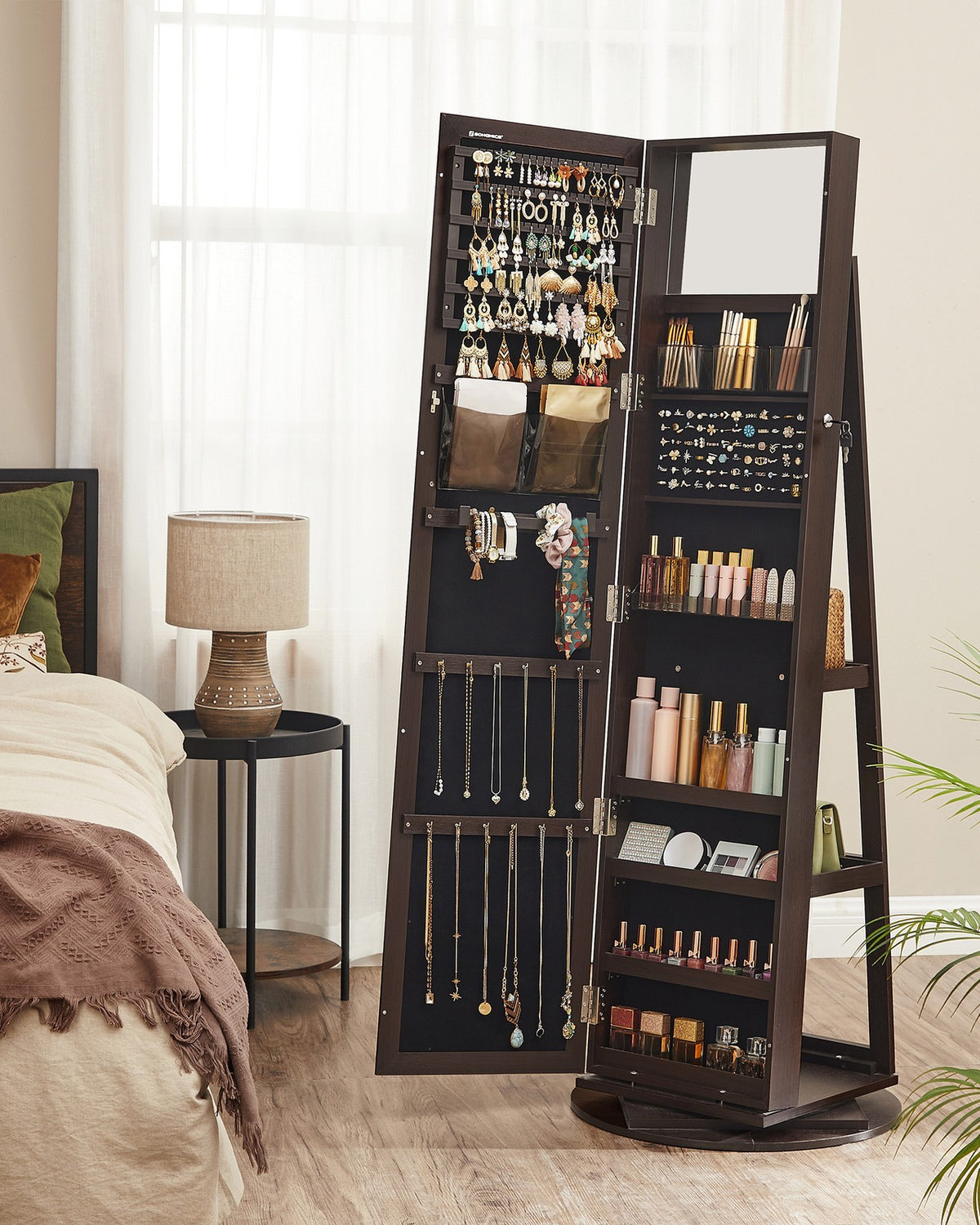 Jewelry Organizer - Lockable - Full-Length Mirror