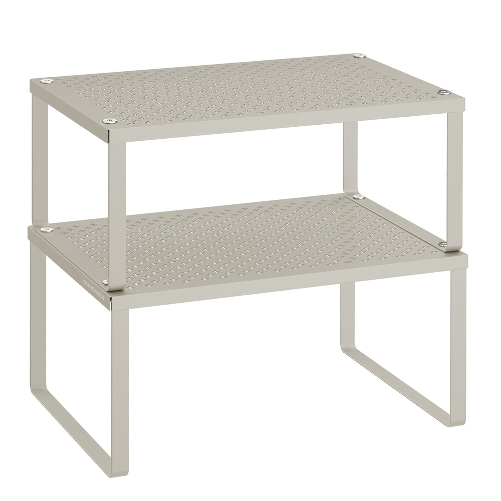 Set of 2 Stackable and Expandable Spice Racks - Oatmeal Beige