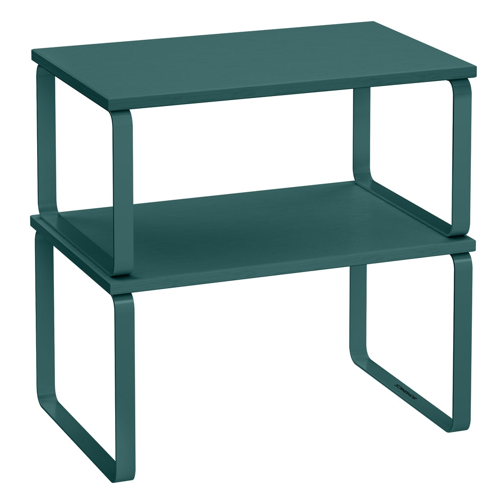 Cabinet Organizer Shelf - Set of 2 - Ivy Green
