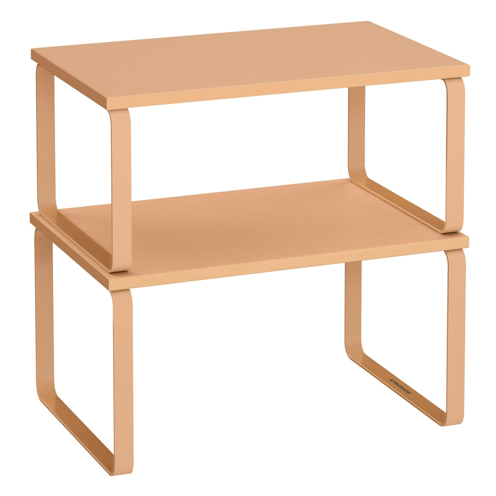 Cabinet Organizer Shelf - Set of 2 - Apricot Orange