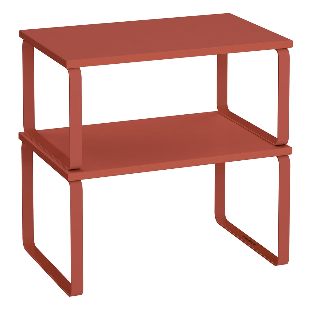 Cabinet Organizer Shelf - Set of 2 - Mandarin Red