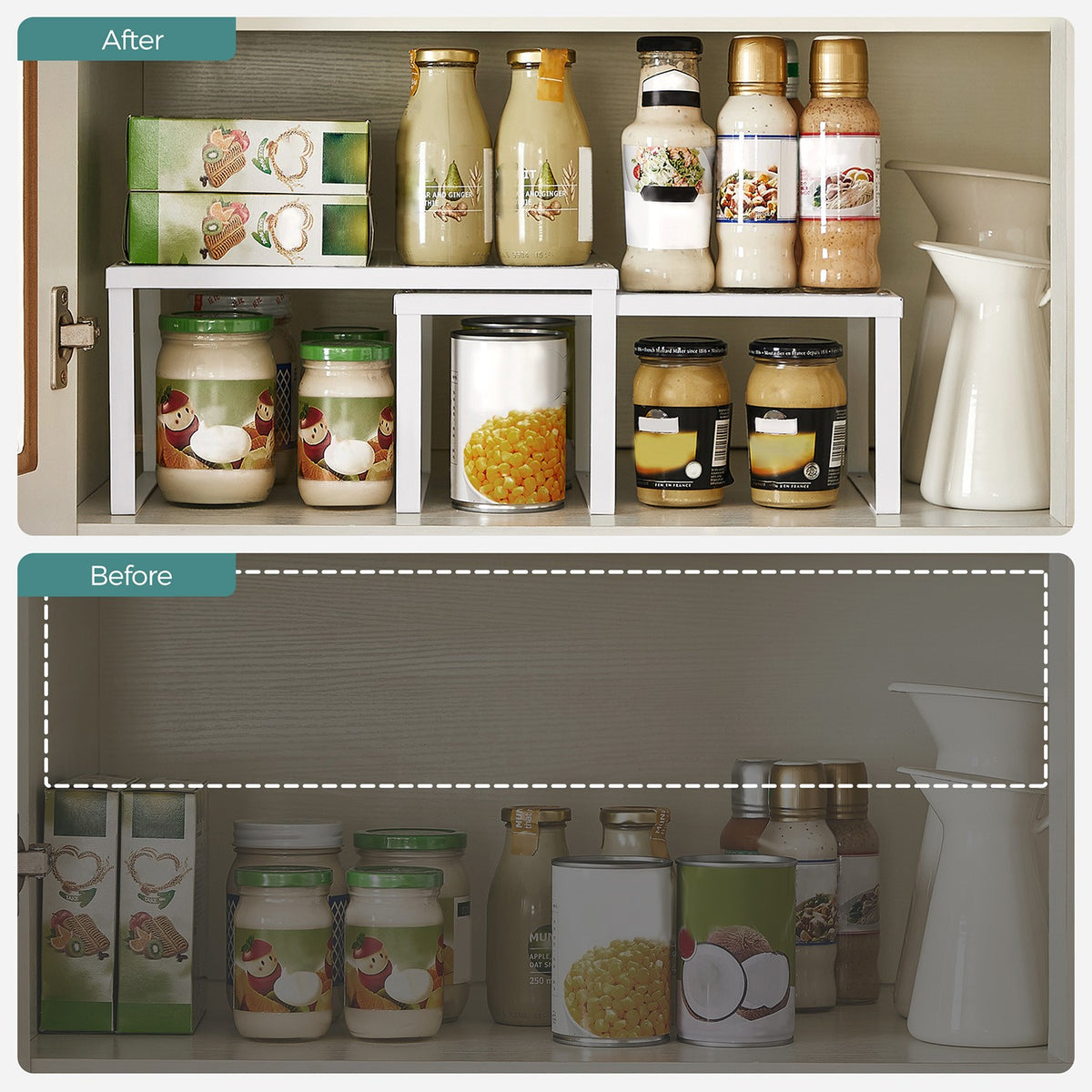 Stackable and Expandable Spice Racks - Set of 2
