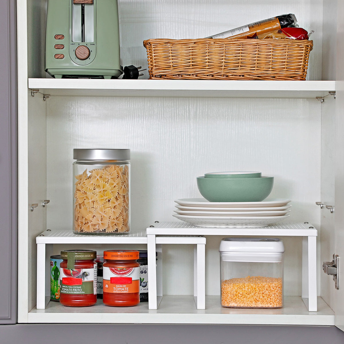 Stackable and Expandable Spice Racks - Set of 2
