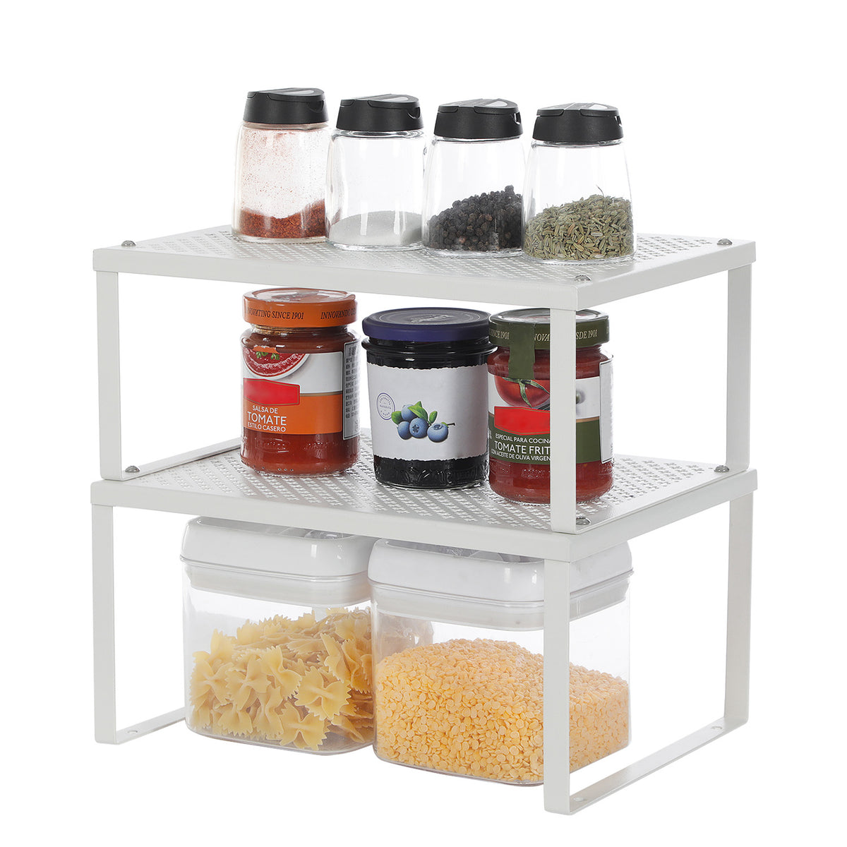 Stackable and Expandable Spice Racks - Set of 2