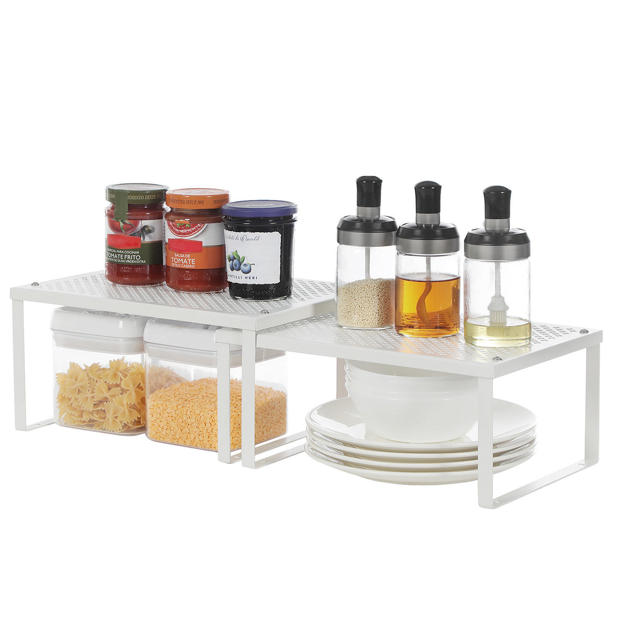 Stackable and Expandable Spice Racks - Set of 2