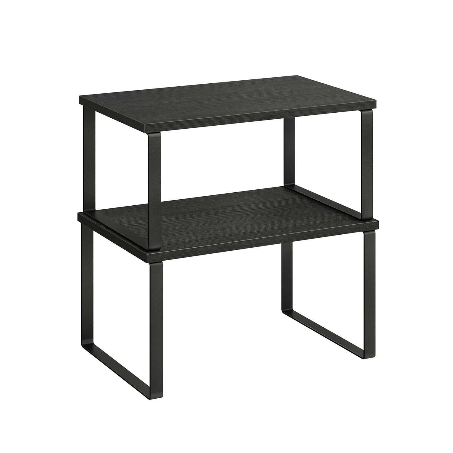 Set of 2 Kitchen Counter Shelves - Ebony Black