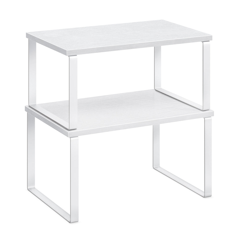 Set of 2 Kitchen Counter Shelves - Cloud White, Snow White