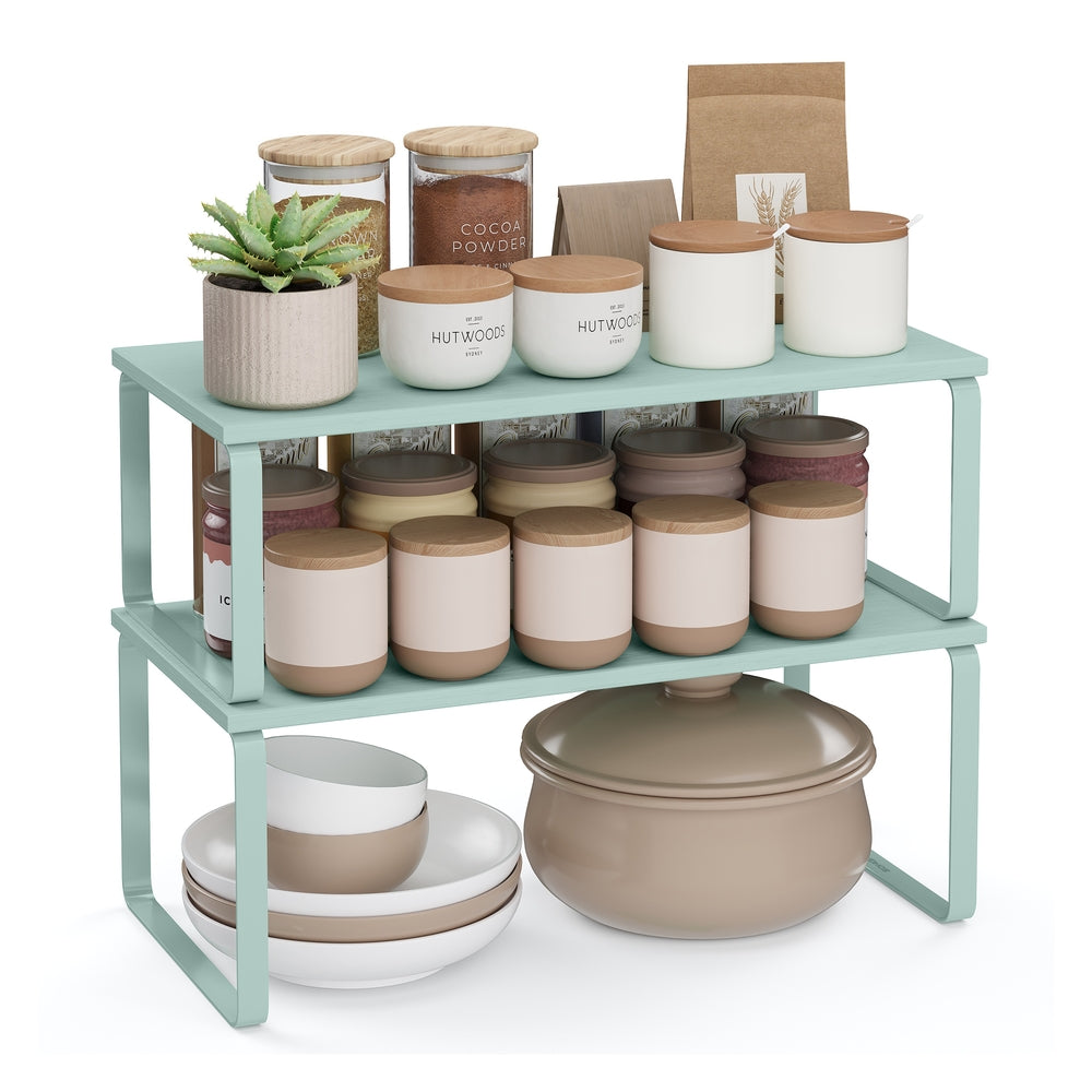 Cabinet Organizer Shelf - Set of 2 - Moonlight Green (UKCS200C01)