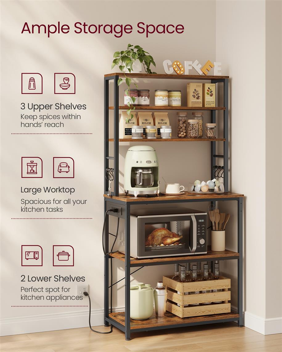 Bakers Rack with Power Outlet