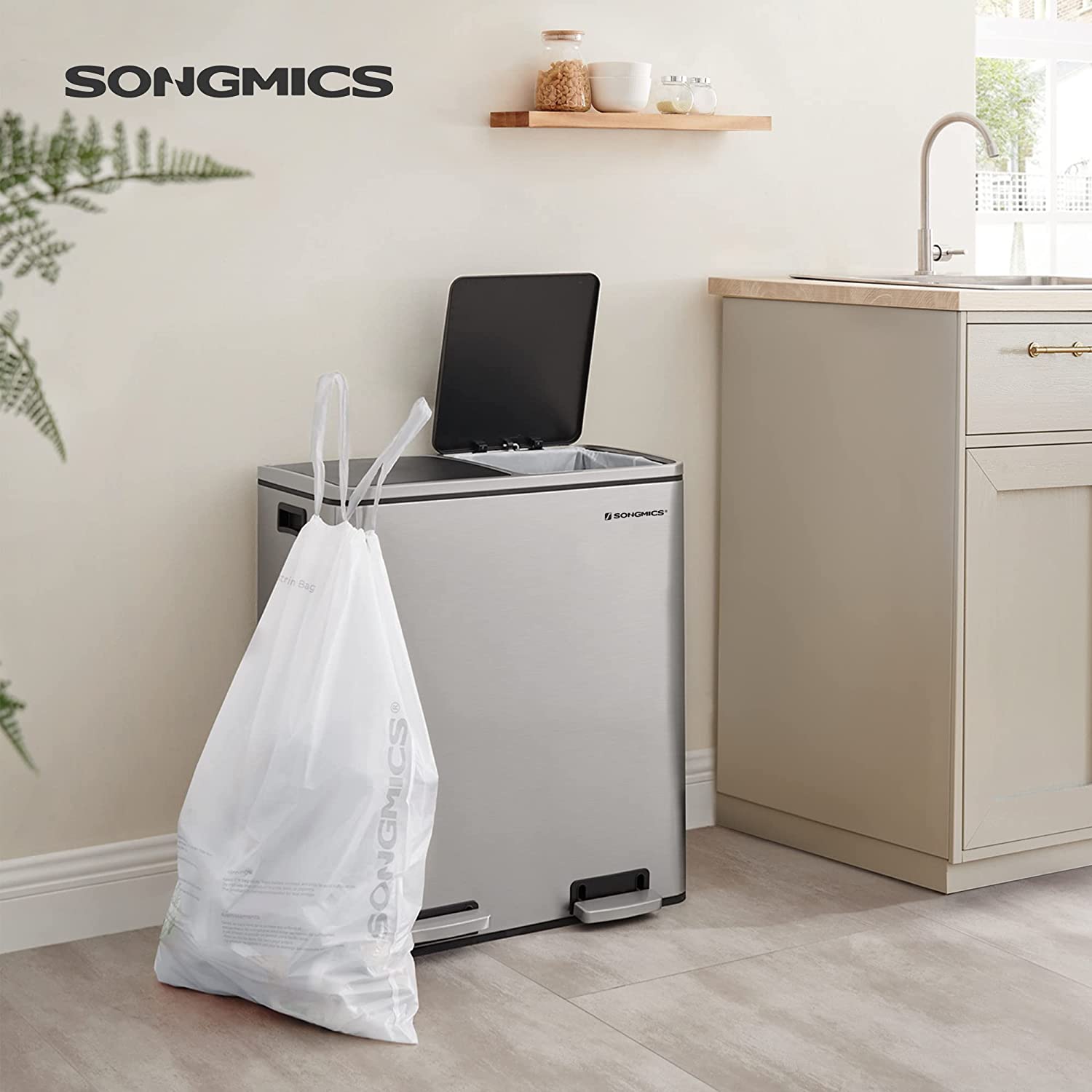 Trash Bags for 8-Gallon (30L) Trash Cans - White