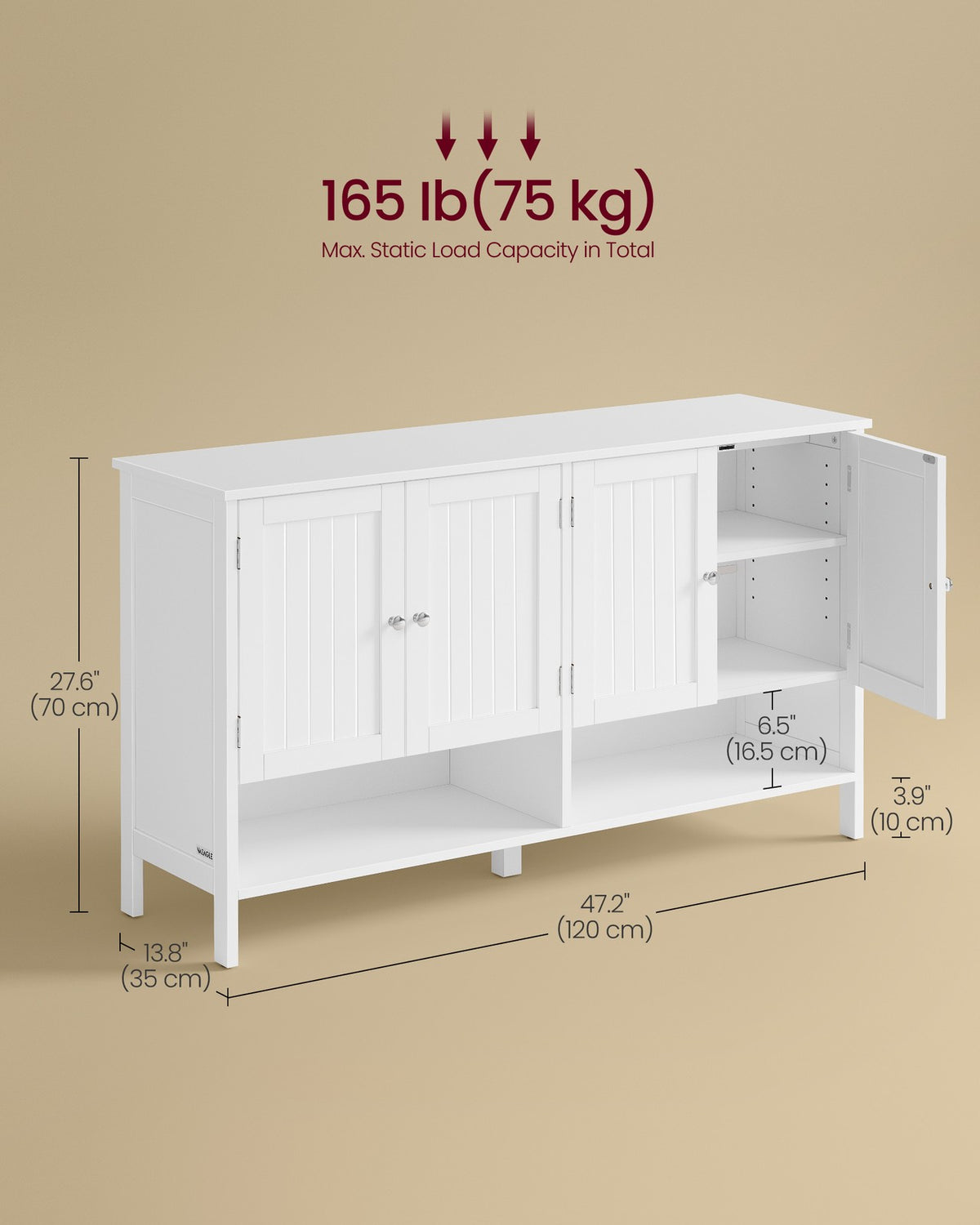 Shoe Cabinet - 3-Tier Shoe Storage Organizer