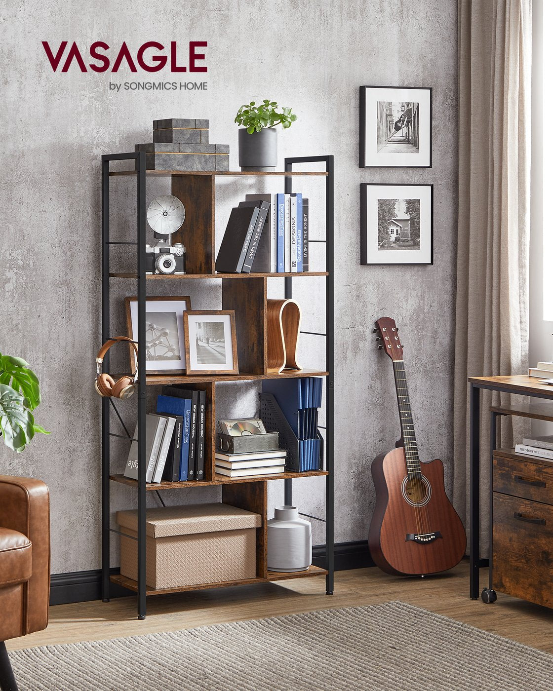 5 Tier Shelving Unit with Open Compartments