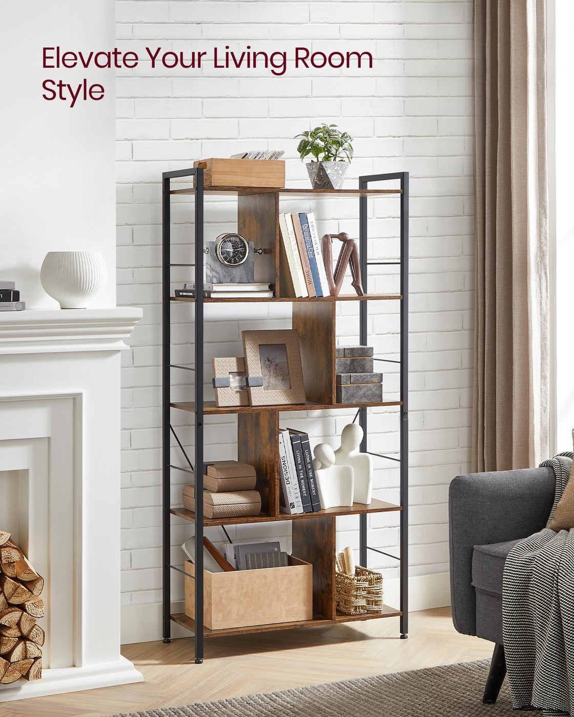 5 Tier Shelving Unit with Open Compartments