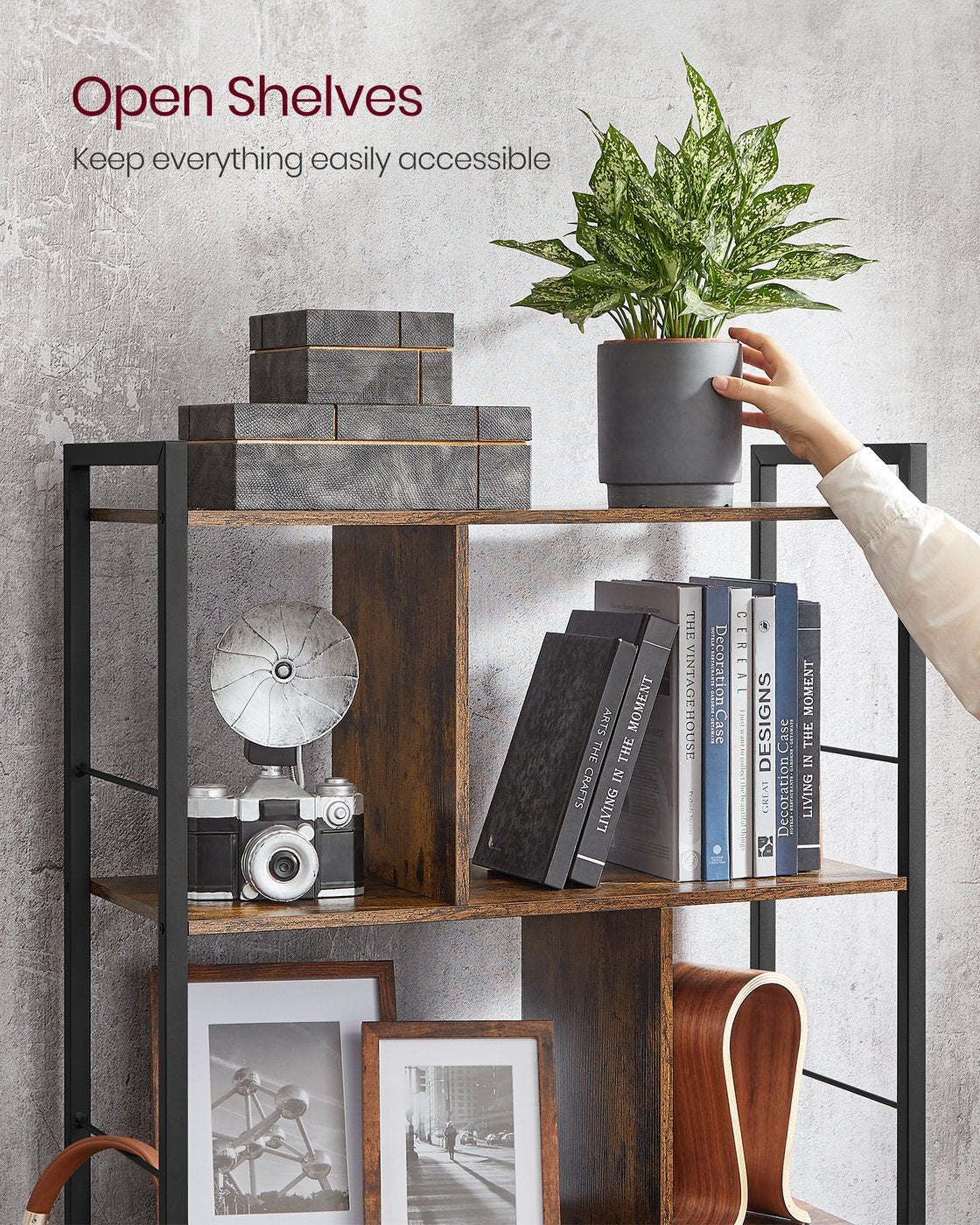 5 Tier Shelving Unit with Open Compartments