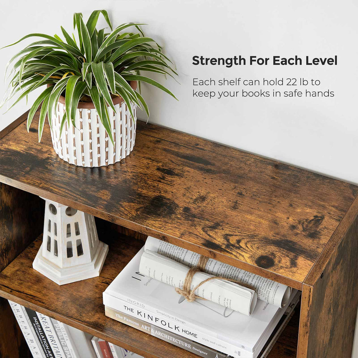 5-Tier Open Bookcase with Adjustable Storage Shelves