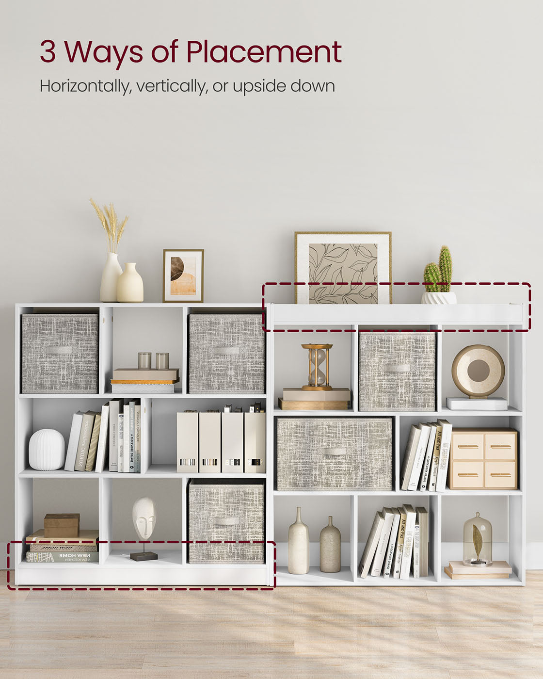 Bookcase - 8 Open Compartments - Freestanding