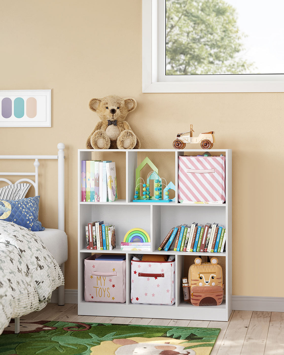 Bookcase - 8 Open Compartments - Freestanding
