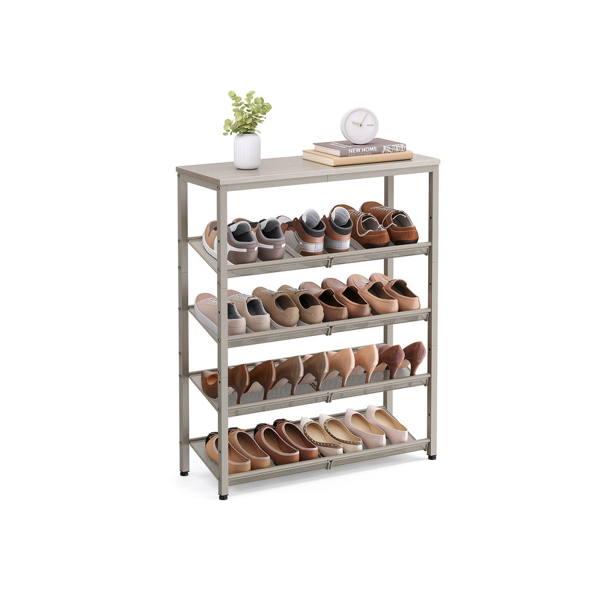 Shoe Rack - 5-Tier - Narrow Design - for Entryway
