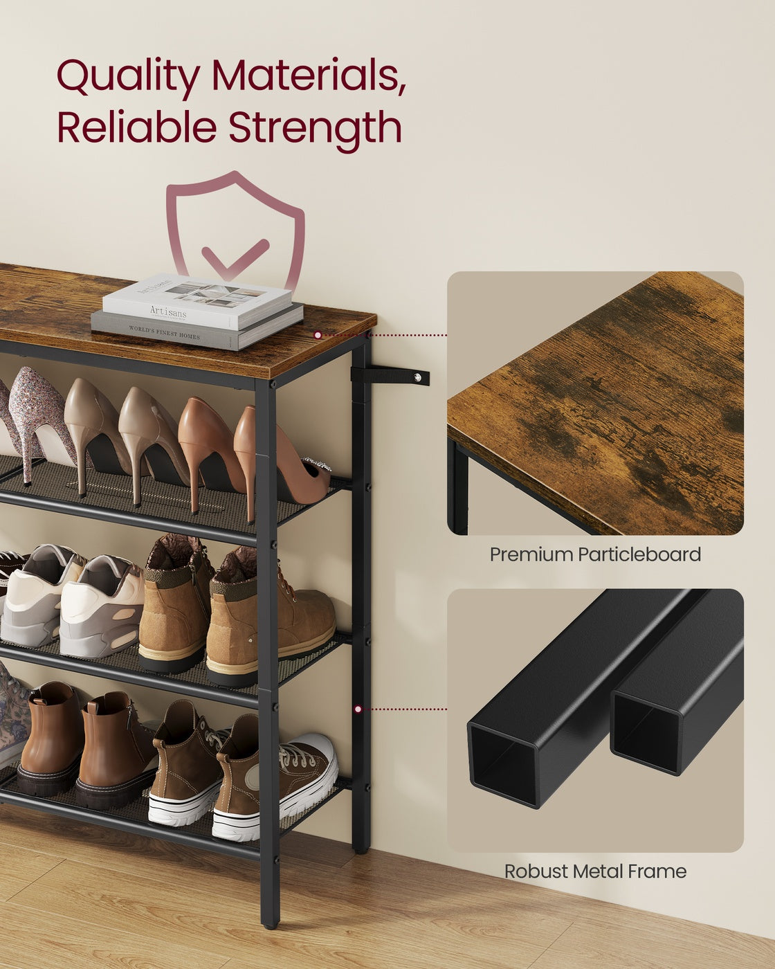 Shoe Rack - Large Shoe Storage Organizer for Closet - Entryway
