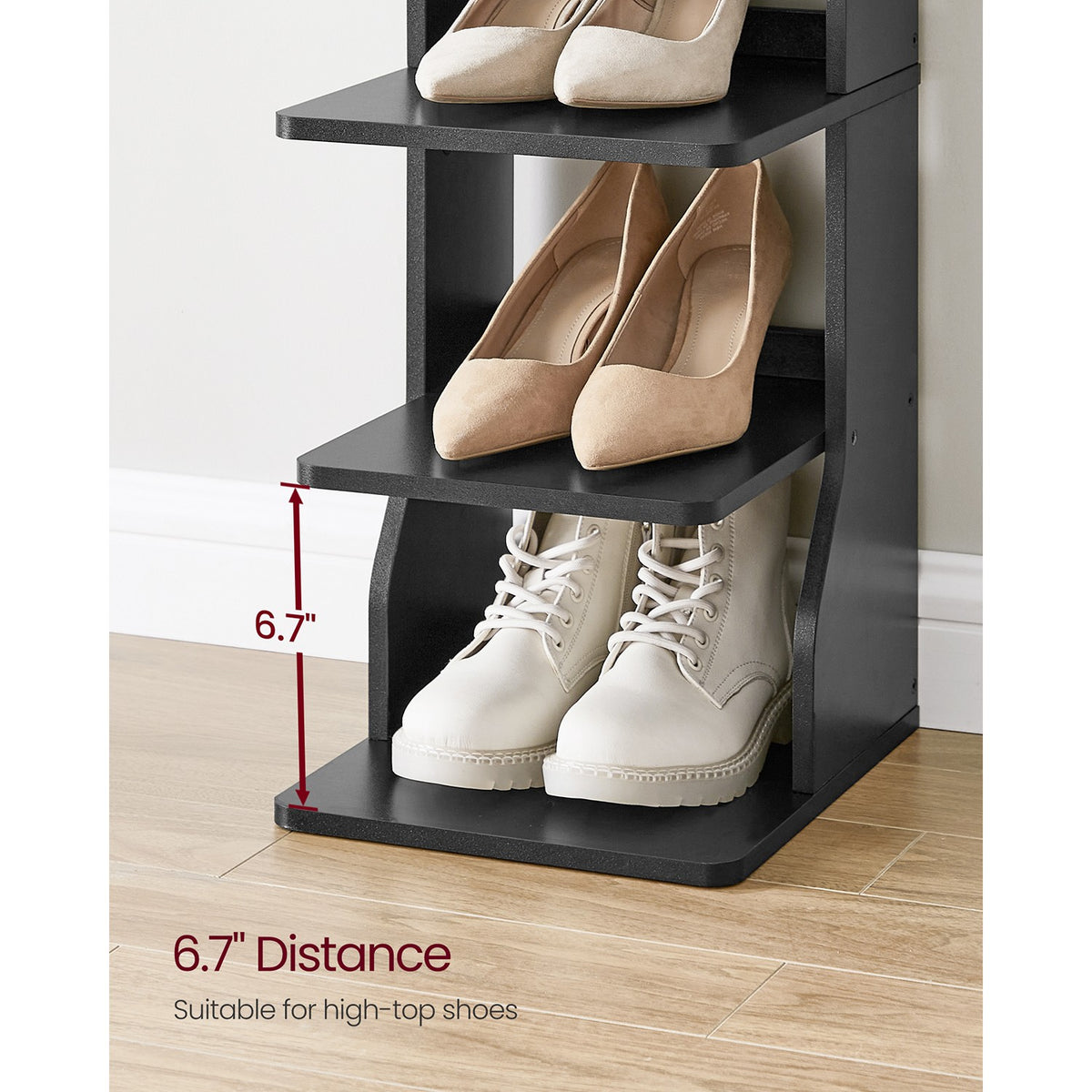 Shoe Rack - 9-Tier Vertical - Slim Design - 57.9 inch Tall