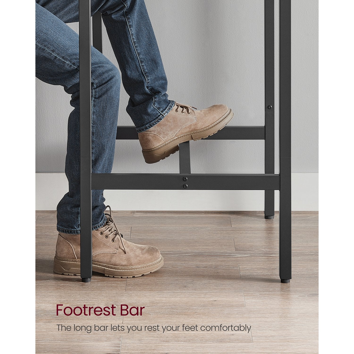 High Top Bar Table - Greige, Black