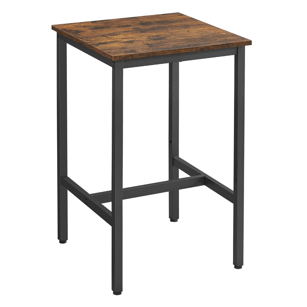 High Top Bar Table - Rustic Brown, Black