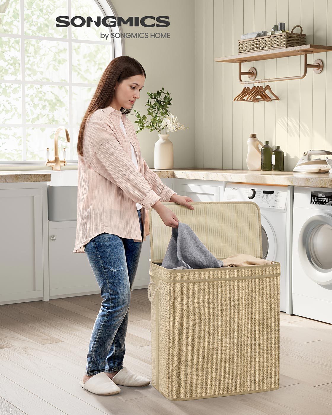 Laundry Hamper - 3-Section - 44.9 Gallon Capacity