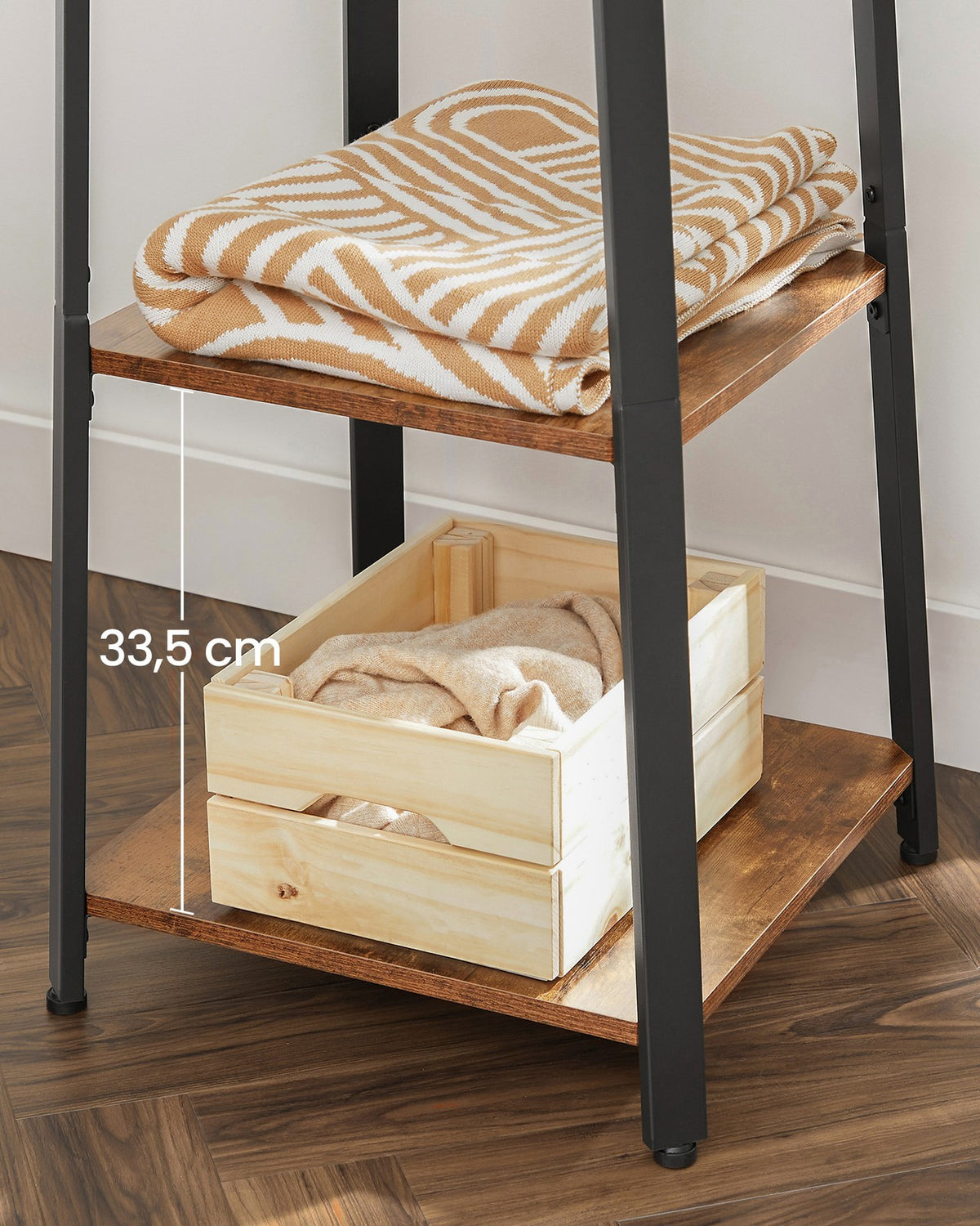 Coat Stand with 3 Shelves