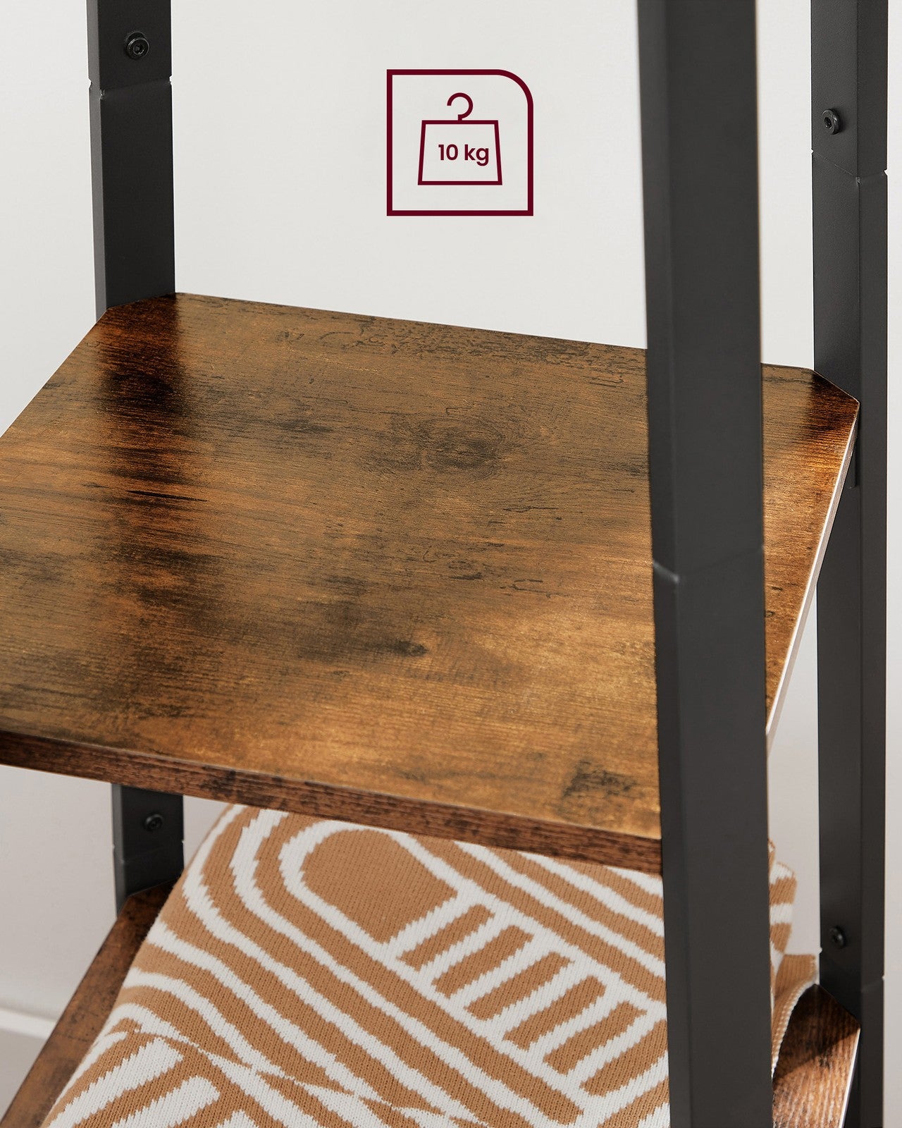 Coat Stand with 3 Shelves