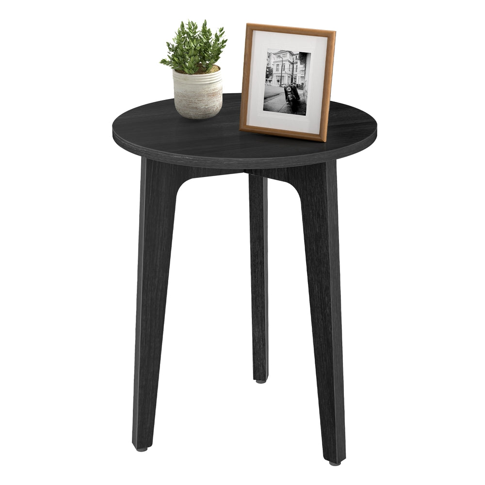 MAEZO Collection - Small Side Table - Round End Table - Charcoal Gray