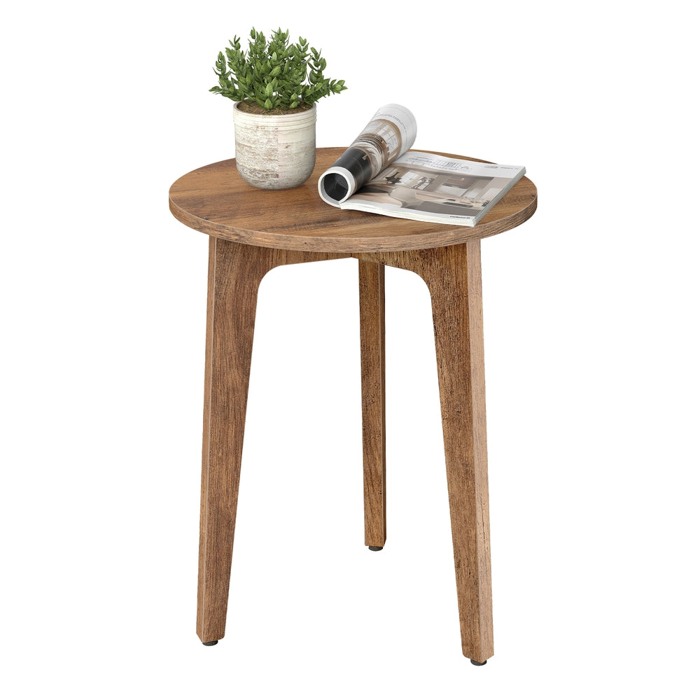 MAEZO Collection - Small Side Table - Round End Table - Honey Brown