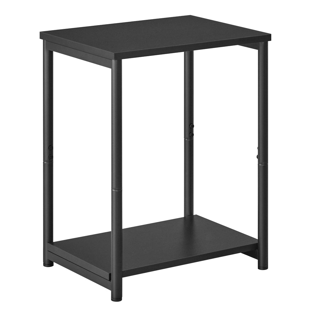 Industrial 2-Tier Small Side Table - Black