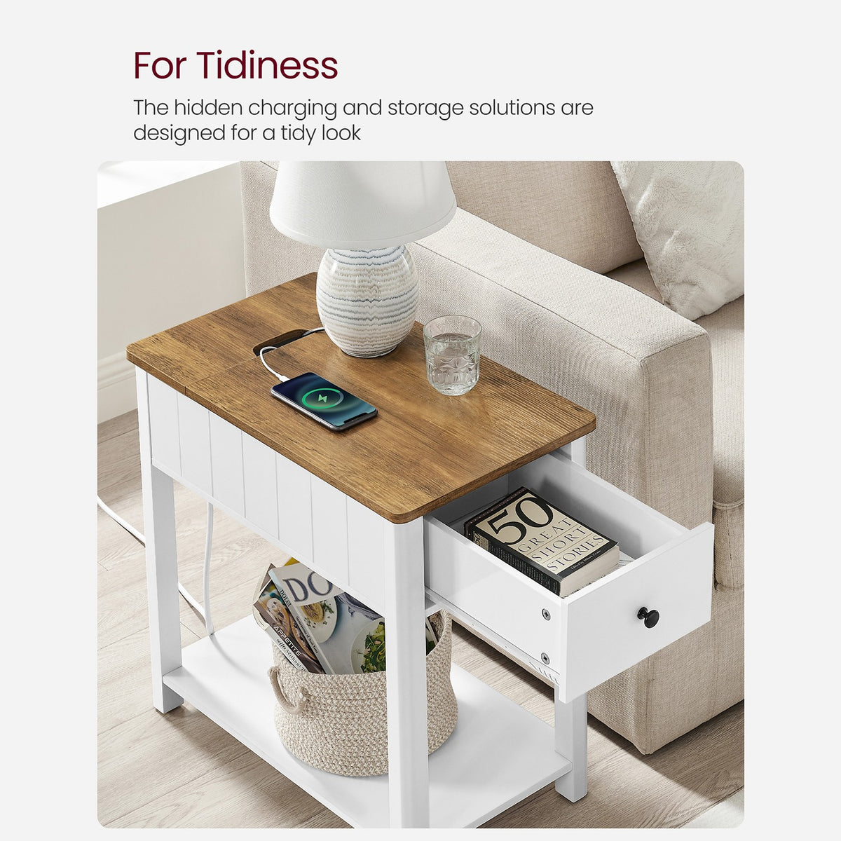Side Table - Charging Station