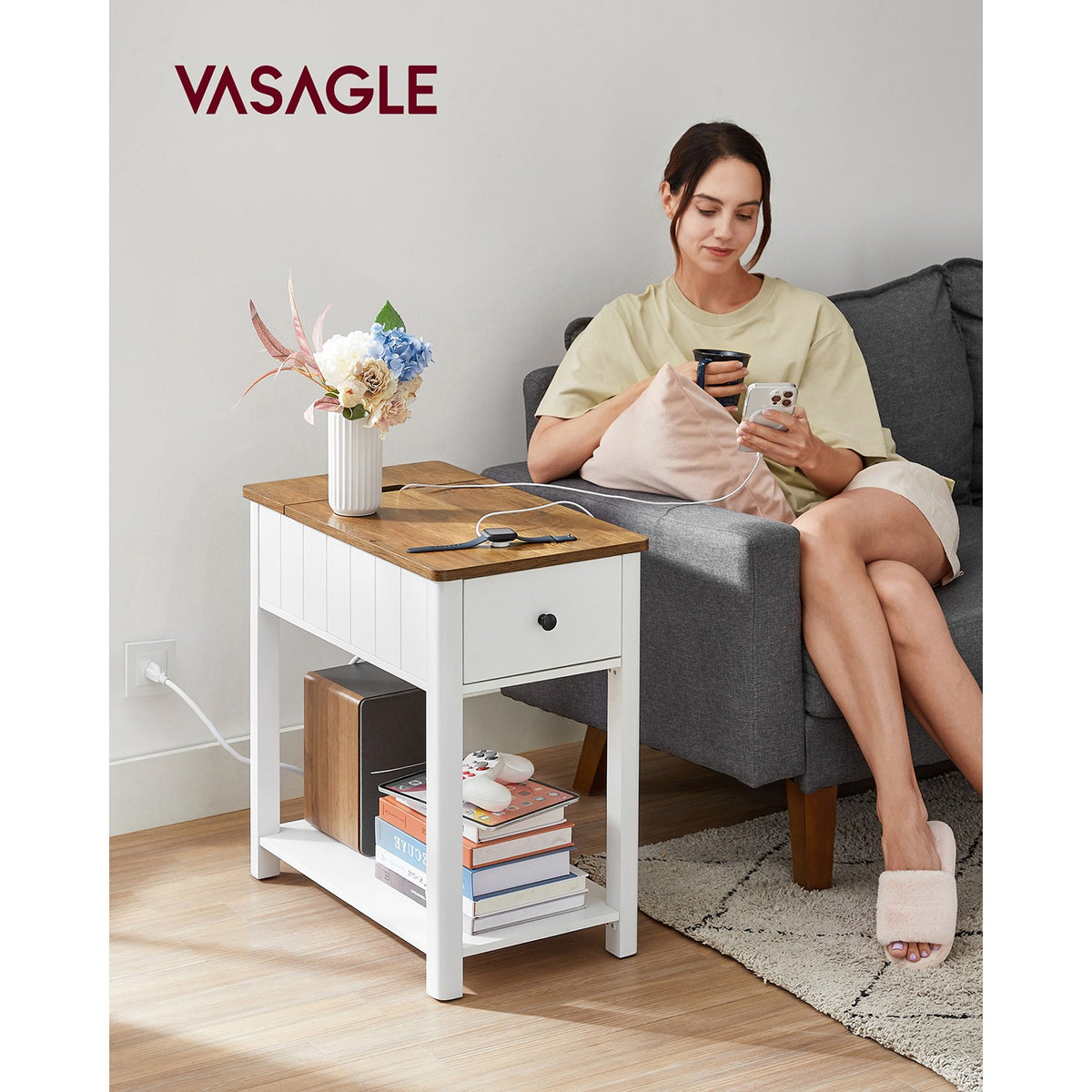 Side Table - Charging Station