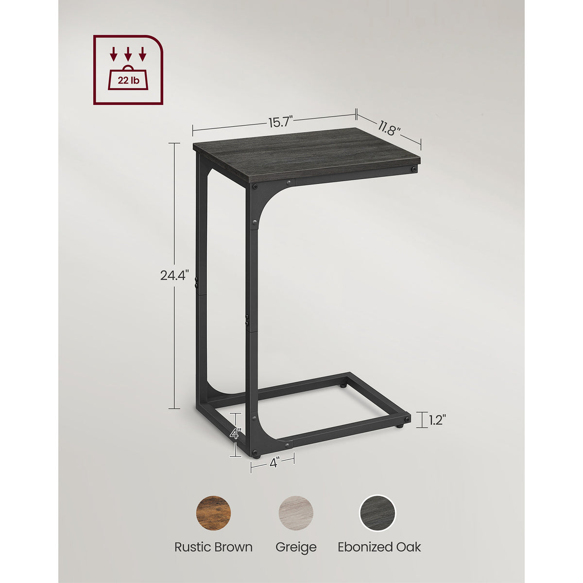 C-Shaped End Table - Set of 2