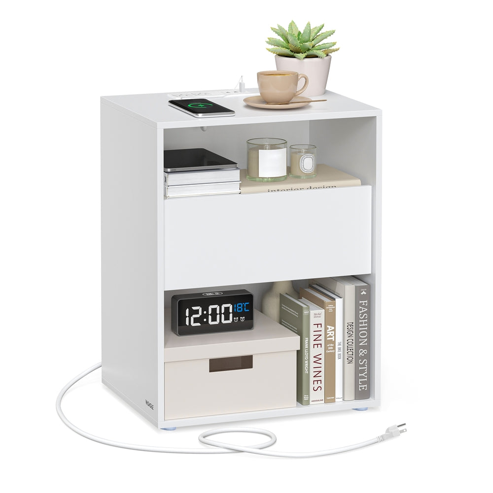 Superfast Toolless Assembly - Nightstand - Matte White