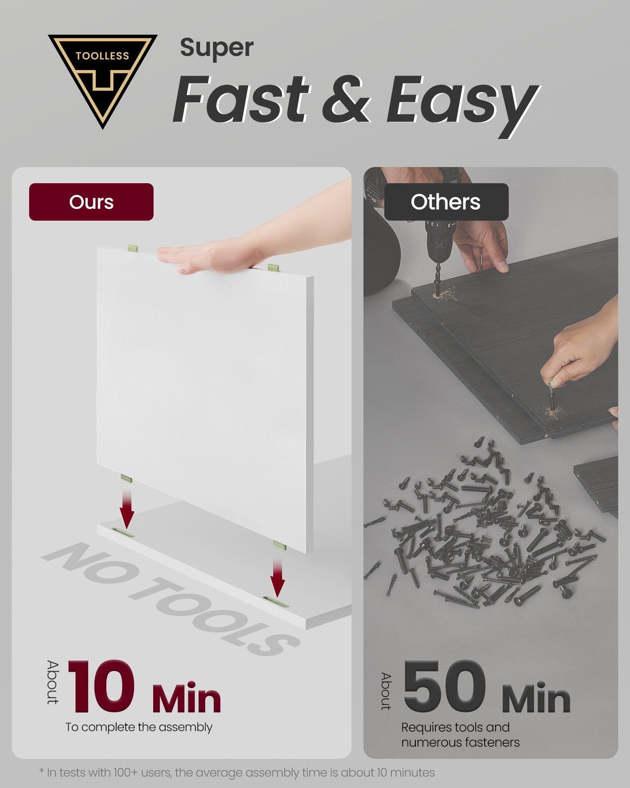 Superfast Toolless Assembly - Nightstand