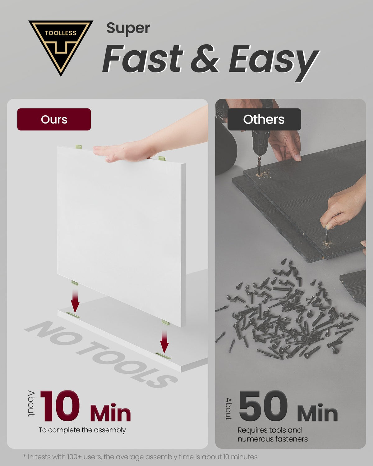Superfast Toolless Assembly - Nightstand