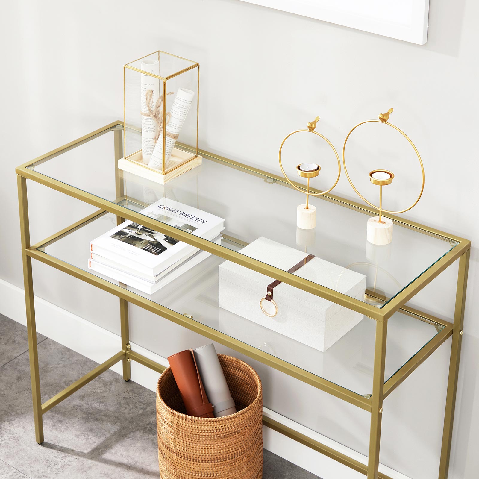 39.4 Inch Console Sofa Table - Gold