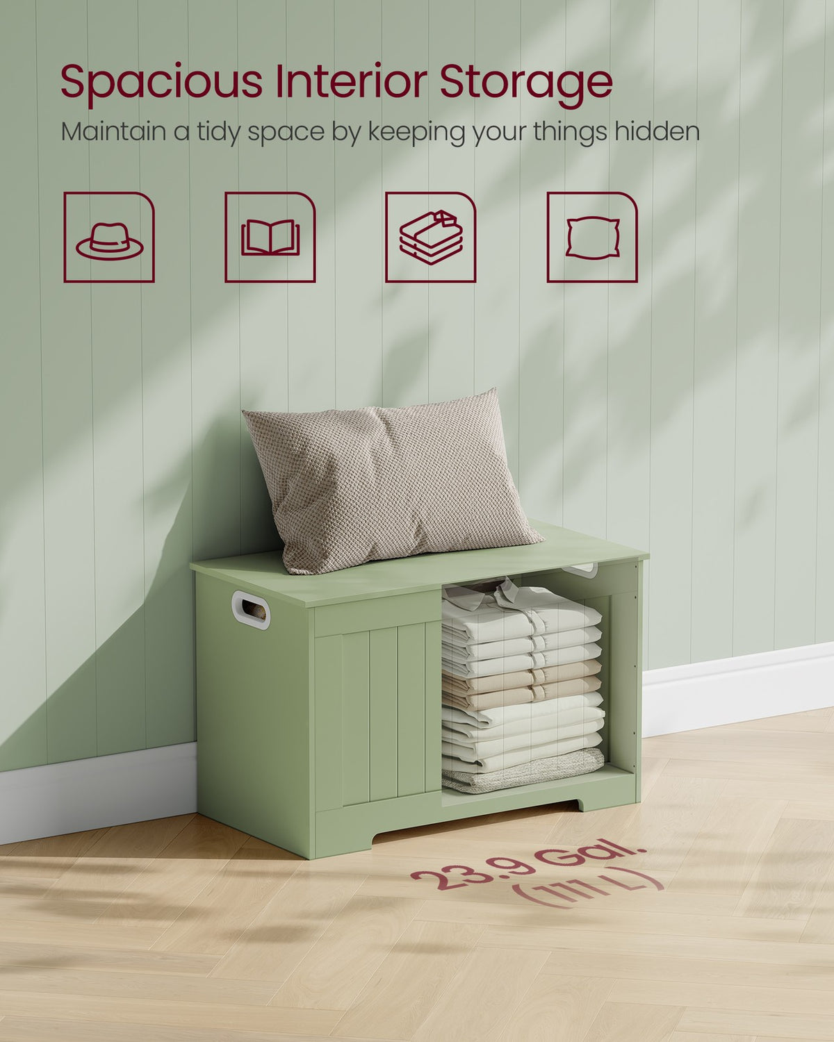 Storage Chest - 29.9-Inch Width - Safety Hinges