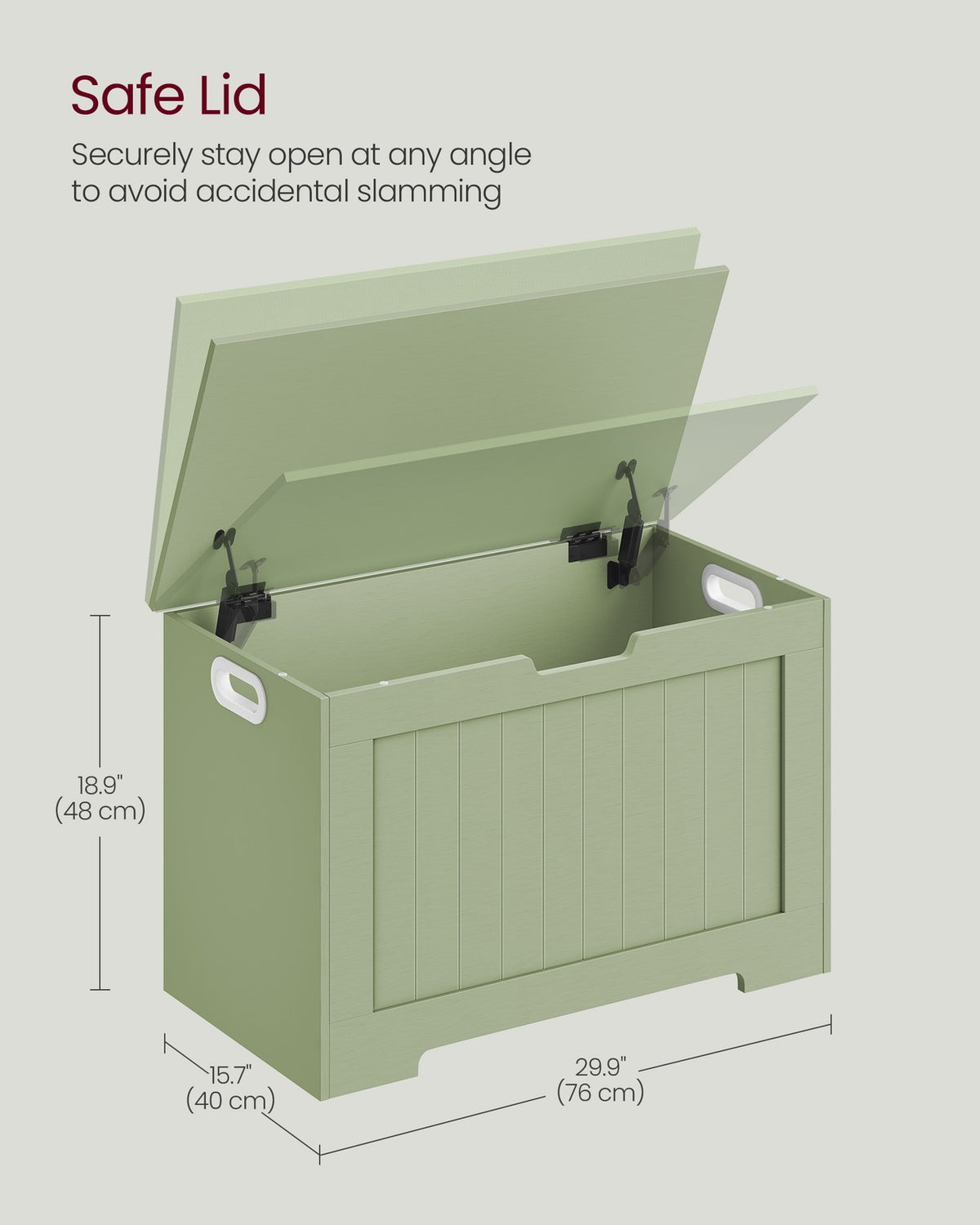Storage Chest - 29.9-Inch Width - Safety Hinges