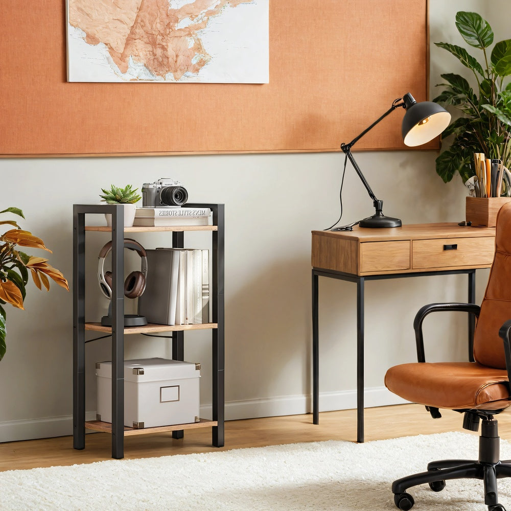 Industrial Freestanding Bookshelf for Living Room and Home Office