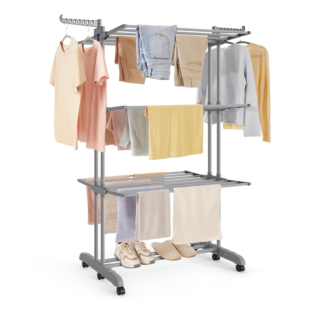 Clothes Drying Rack 4-Tier - Foldable Laundry Drying Rack 173 Cm Tall