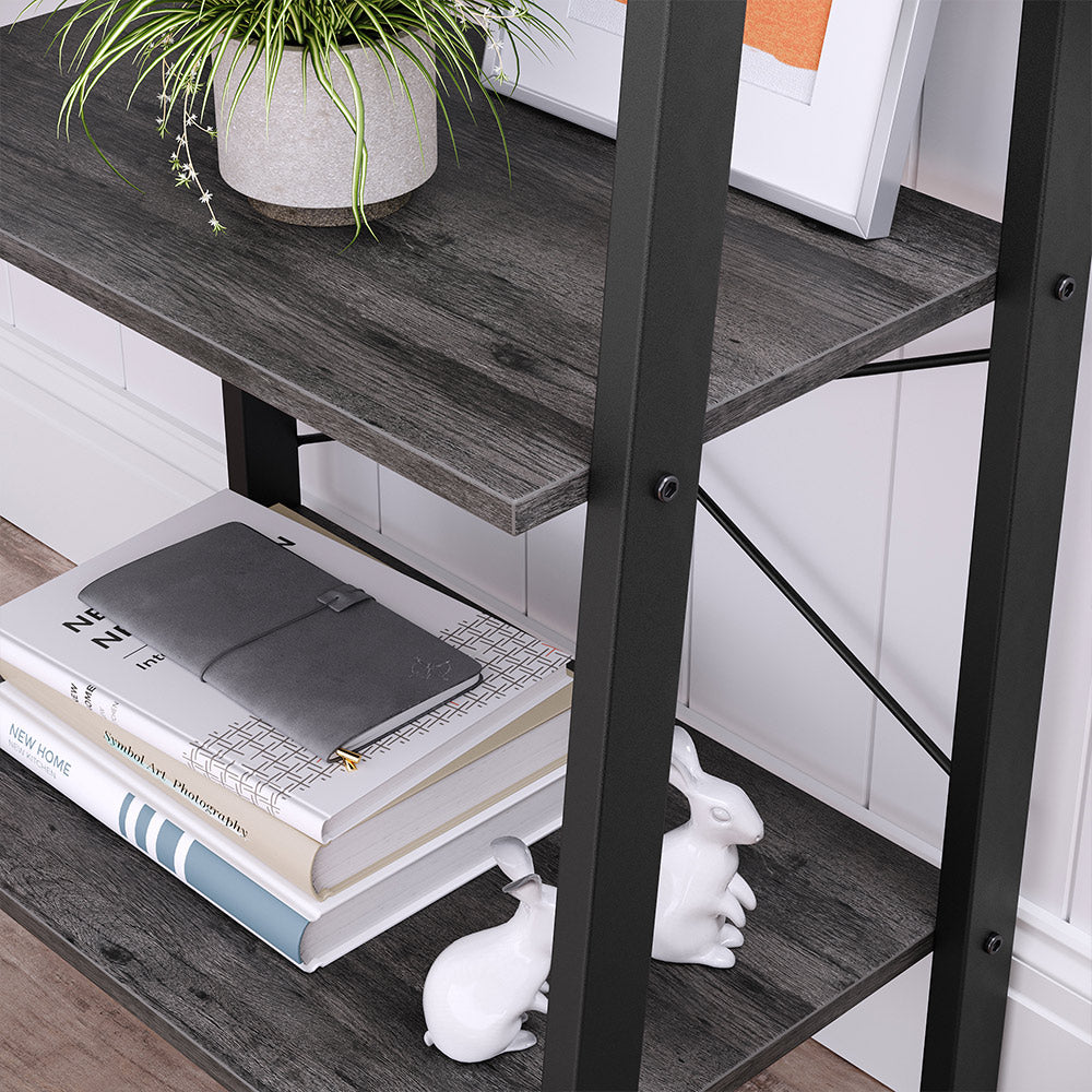 Ladder Shelf - 4-Tier - Steel Frame - 213 lb Capacity