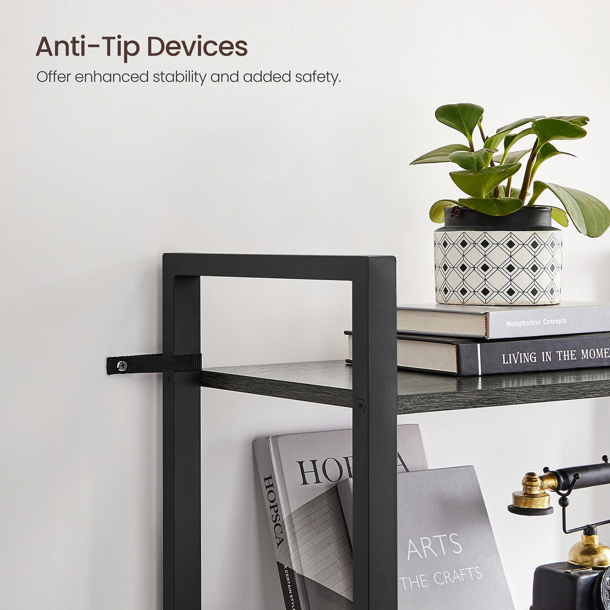 Bookcase - 4-Tier - Steel Frame