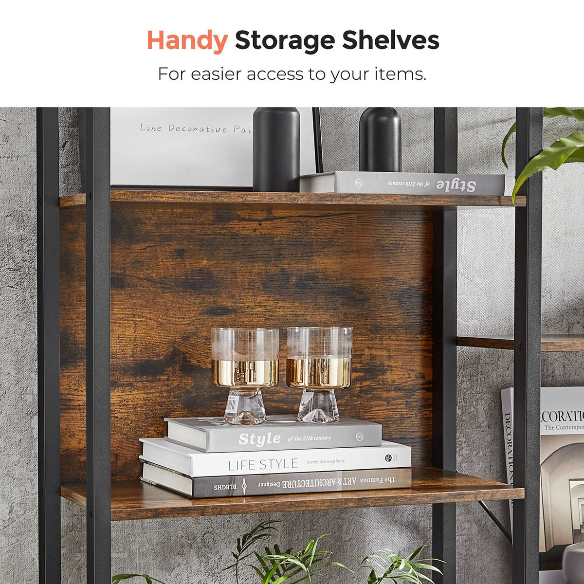 5-Tier Bookcase with 14 Shelves